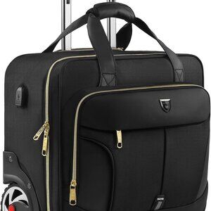 Rolling Laptop Bag,Rolling Briefcase for Men & Women,Laptop Briefcase on Wheels,